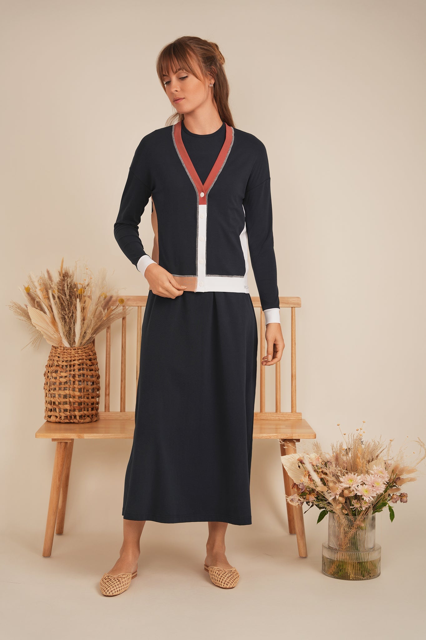 Color Blocked Cardigan