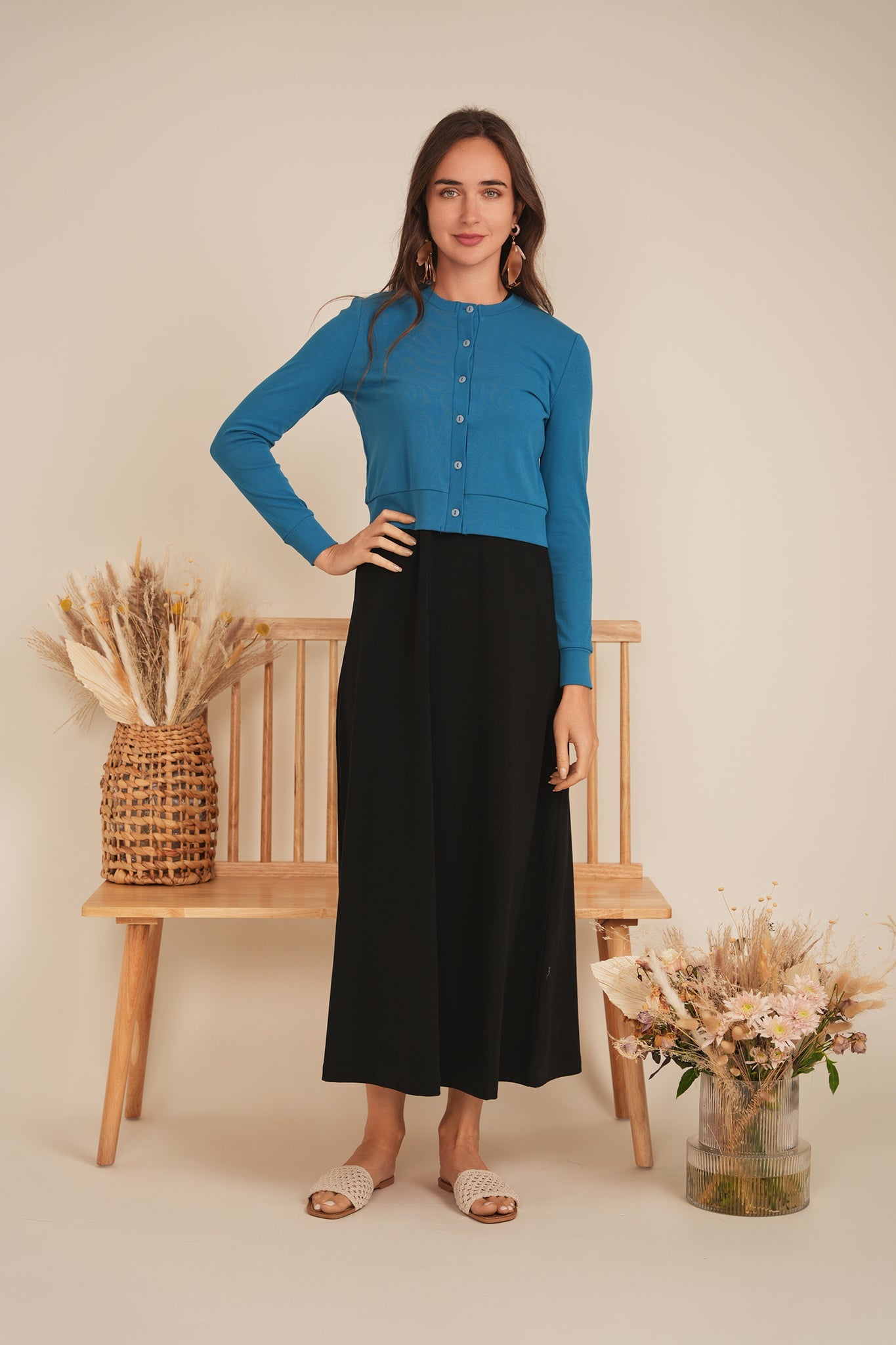 Cropped Ribbed Cardigan