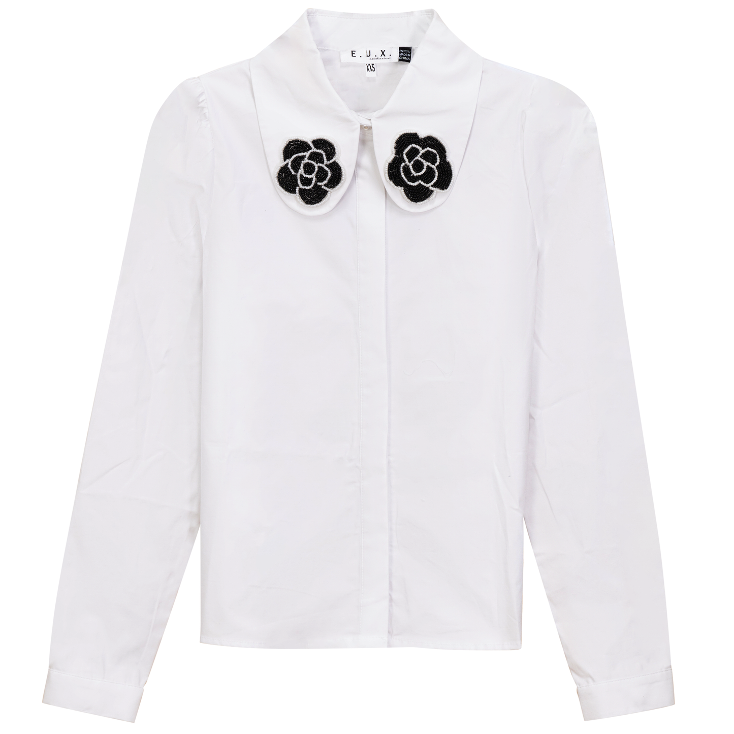 Dressy Applique Blouse White
