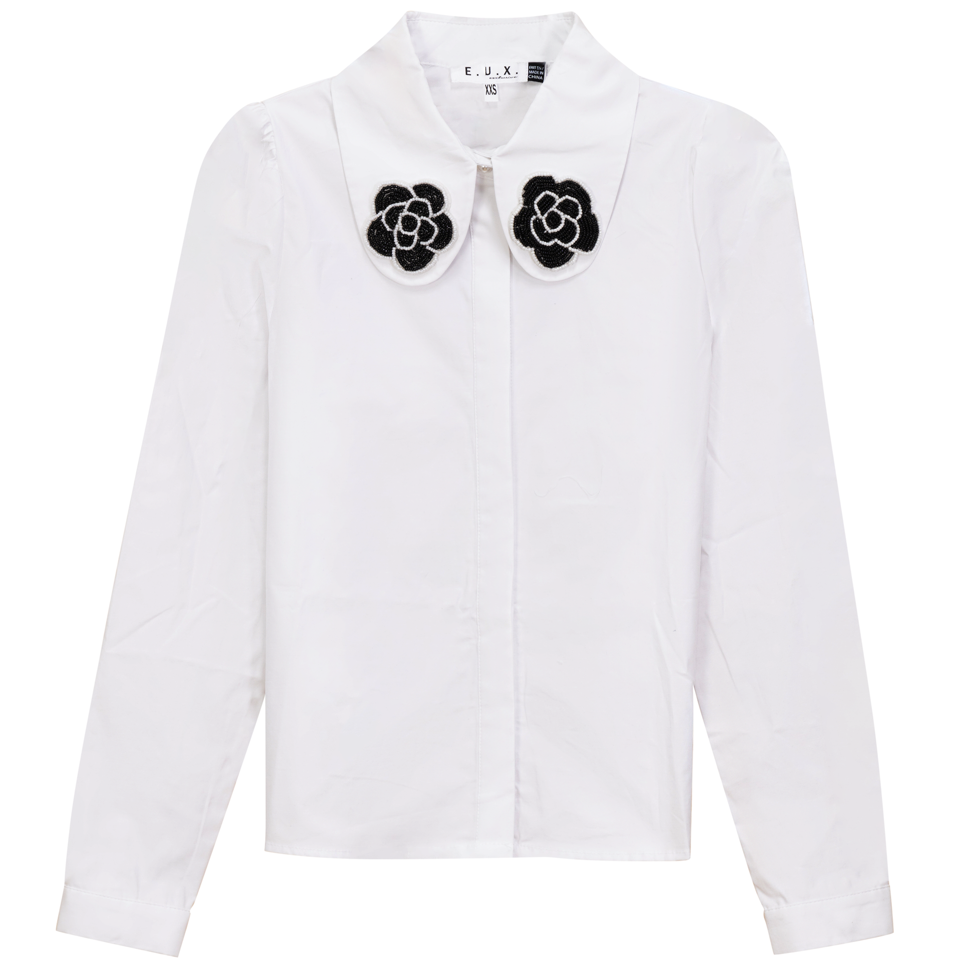 Dressy Applique Blouse White