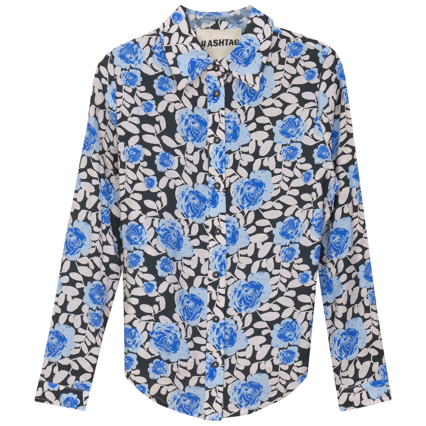 Floral Tie Blouse Black Floral