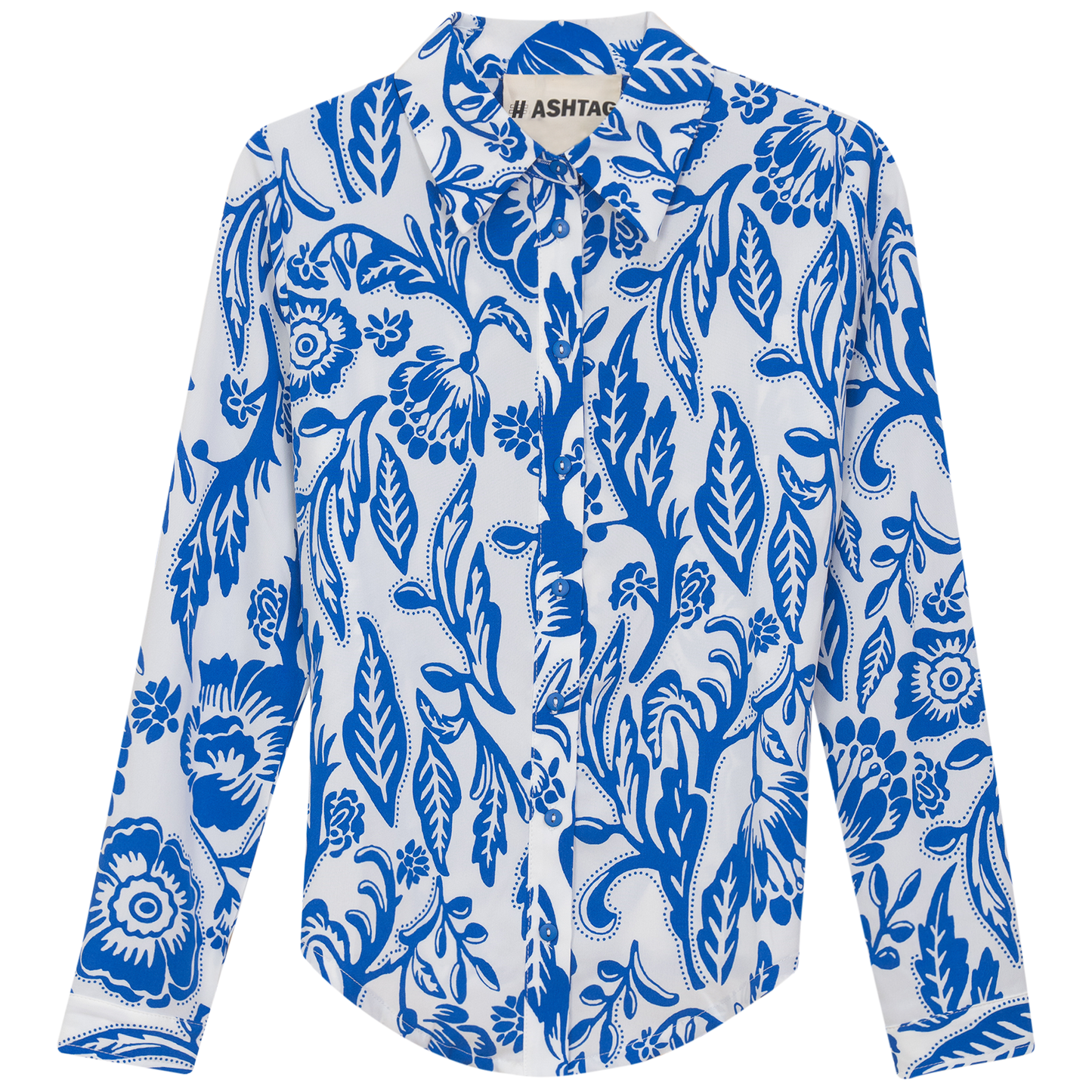 Floral Tie Blouse Sapphire Floral