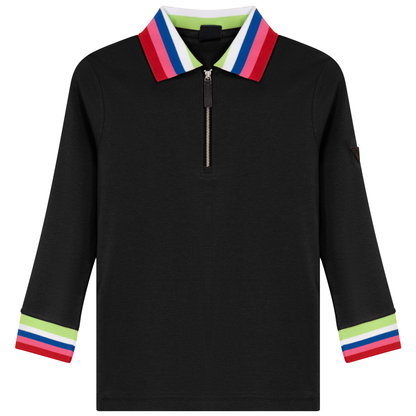 Rainbow Contrast Tee Black