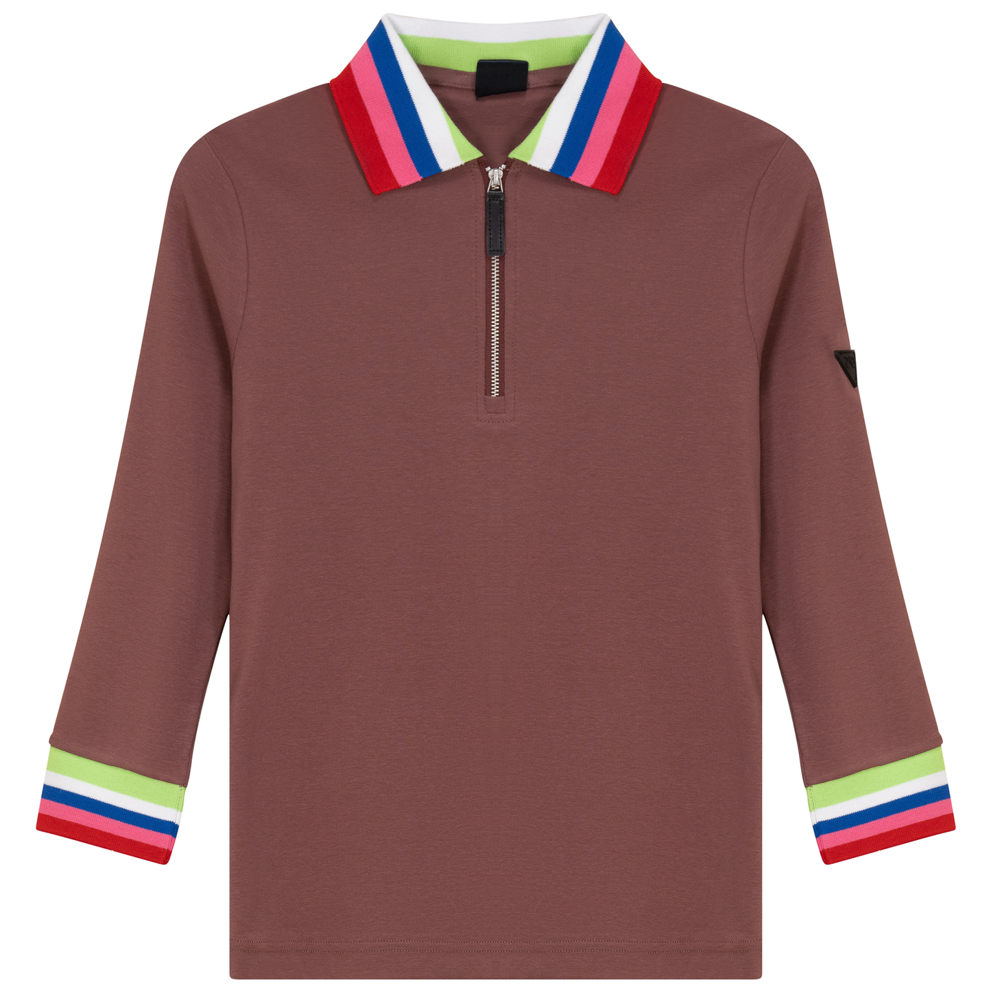 Rainbow Contrast Tee Champagne