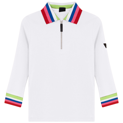 Rainbow Contrast Tee White