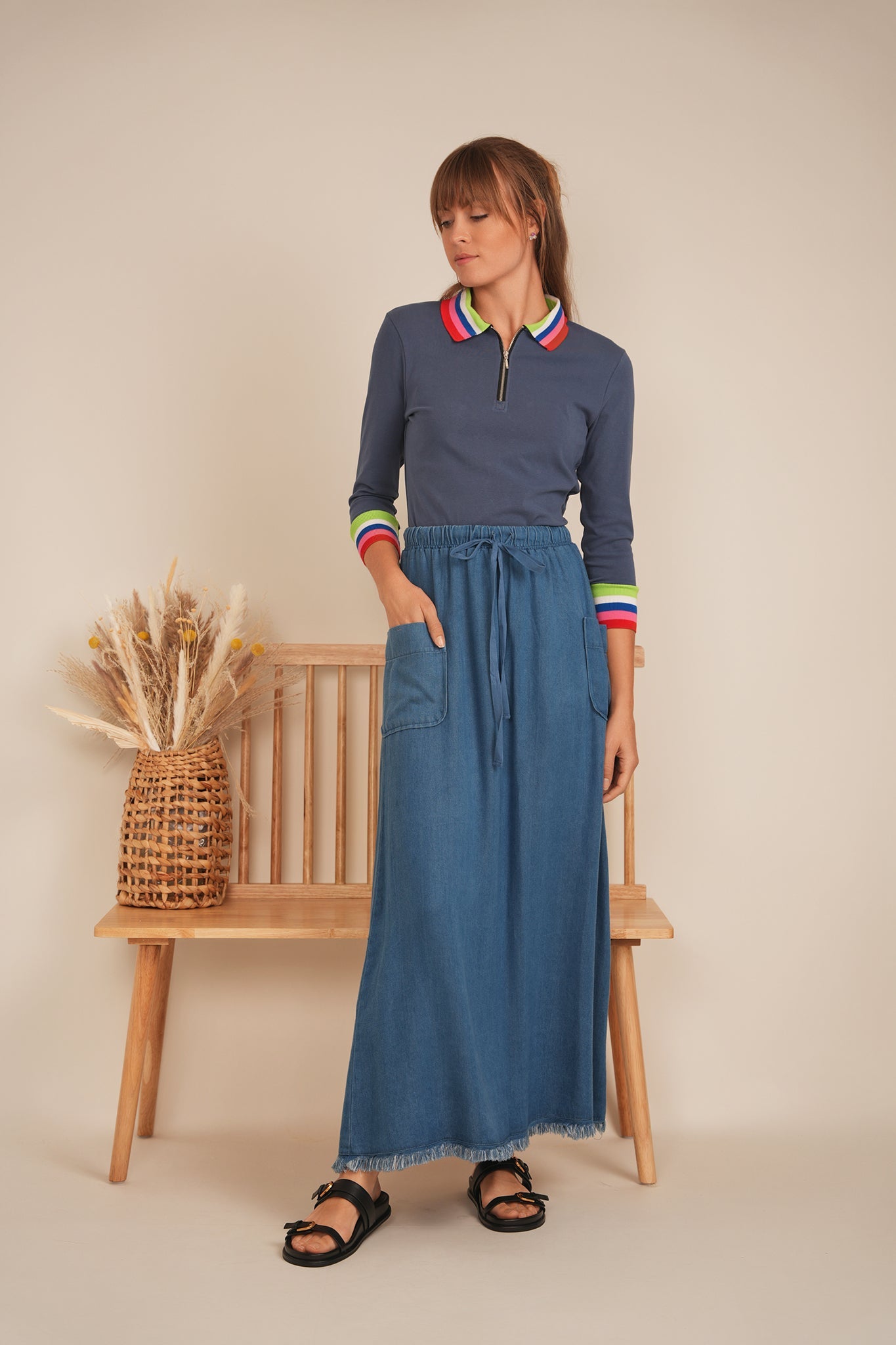 Rainbow Contrast Tee