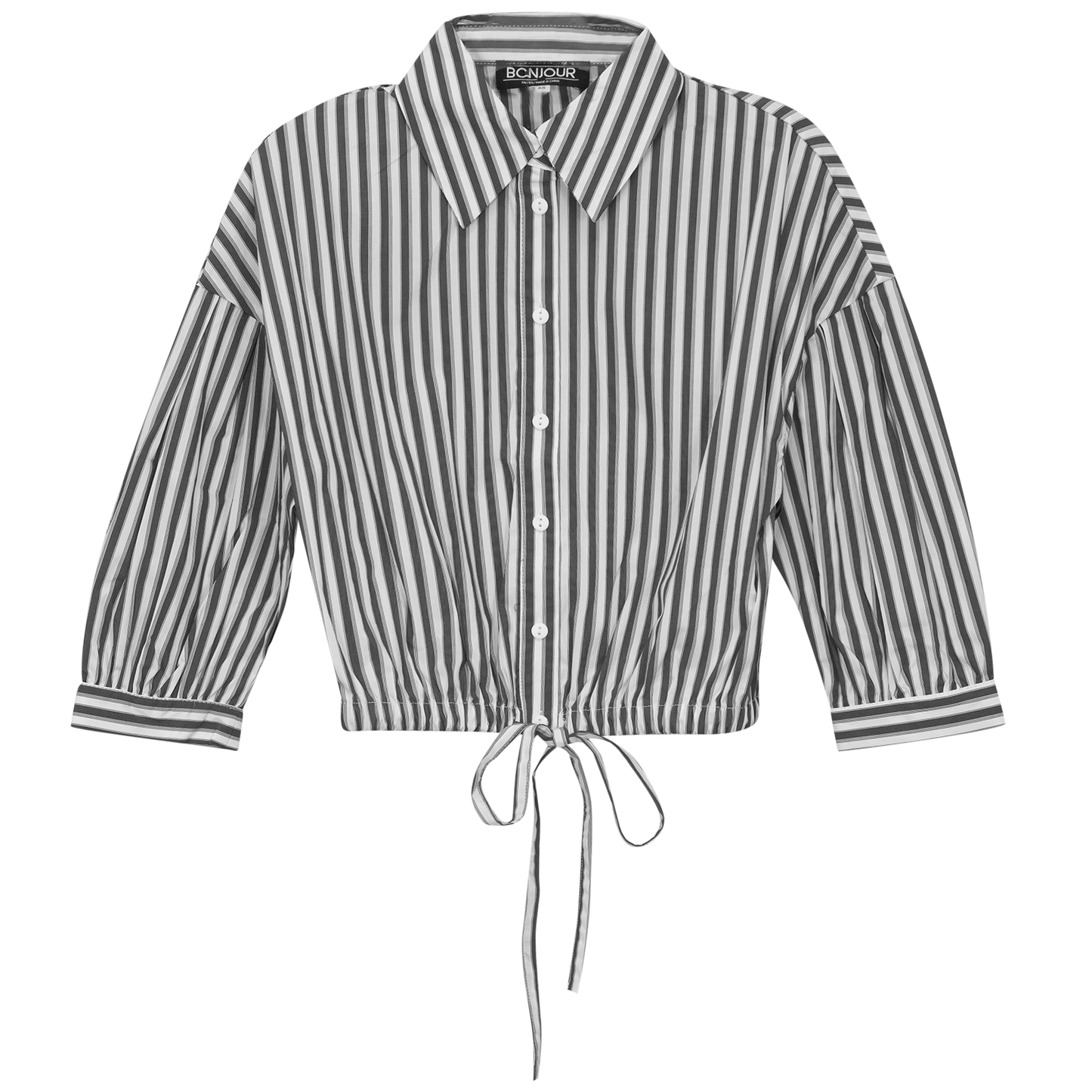 Striped Cropped Bungee Blouse