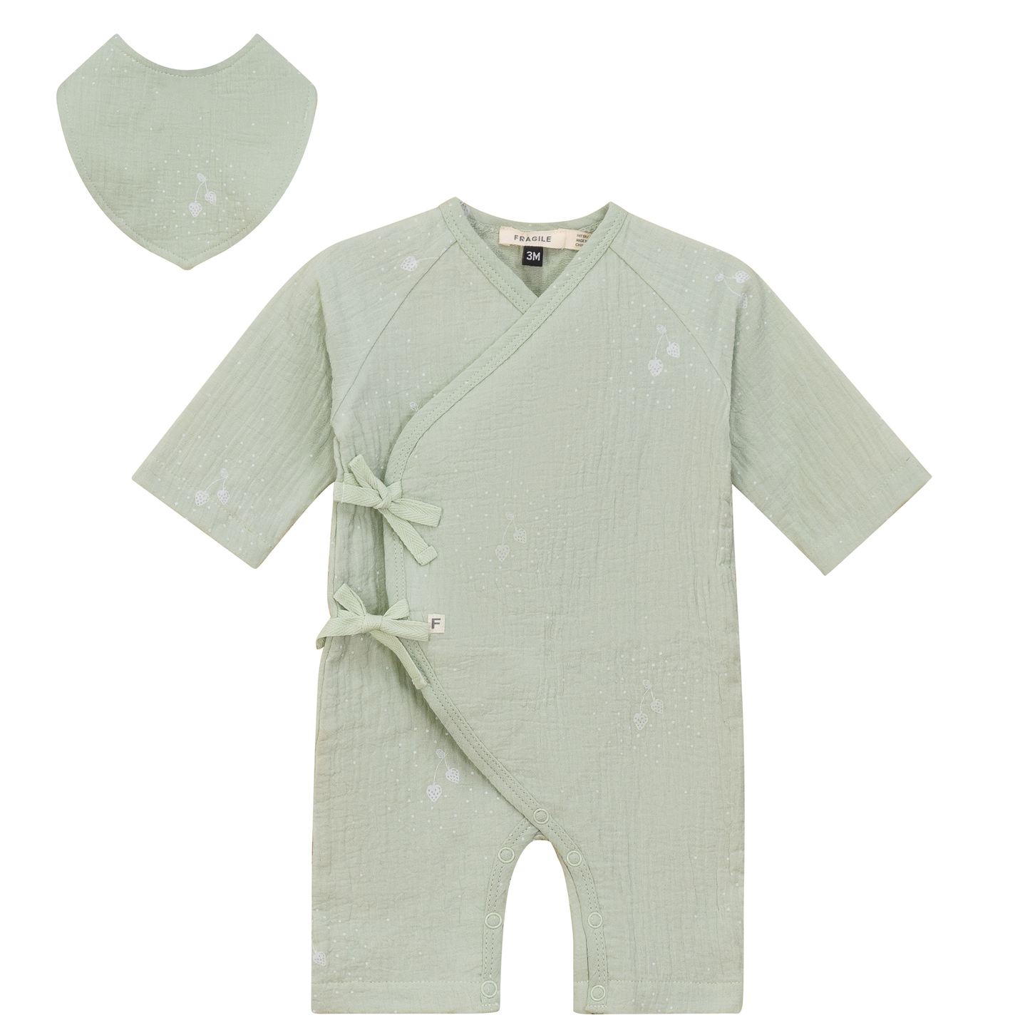 Wrap Muslin Onesie Mint