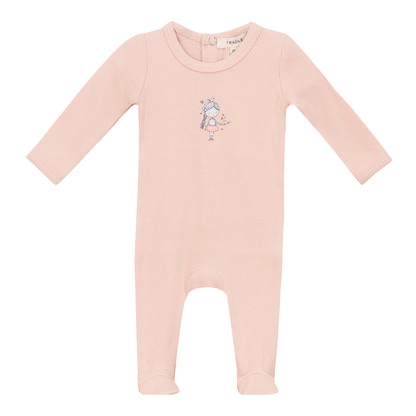 Boy and Girl Print Onesie Light Mauve