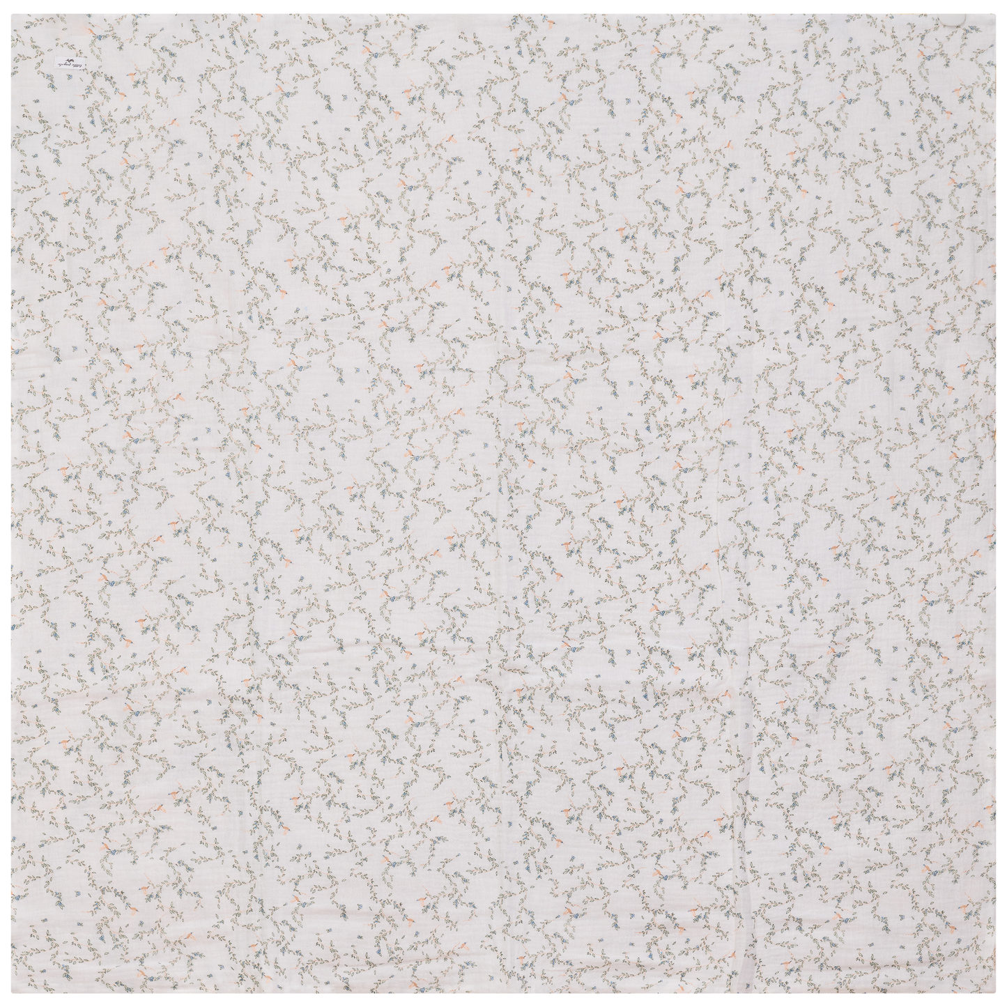 Leaves and Bird Print Swaddle Powder One Size