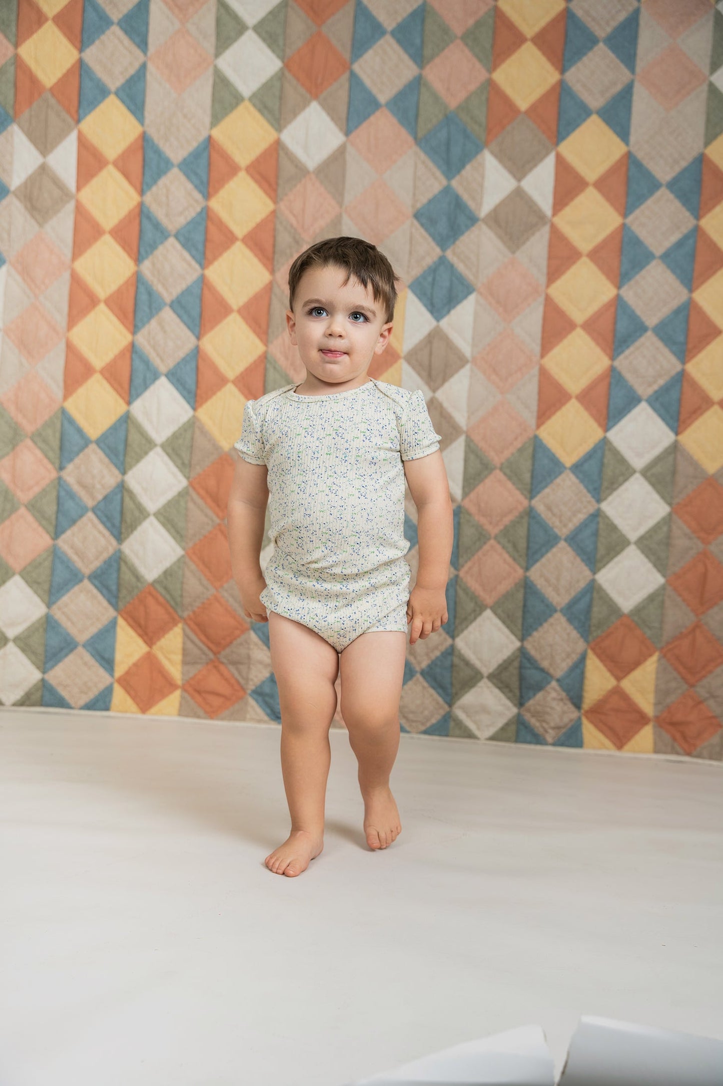 Flower Print Romper Set