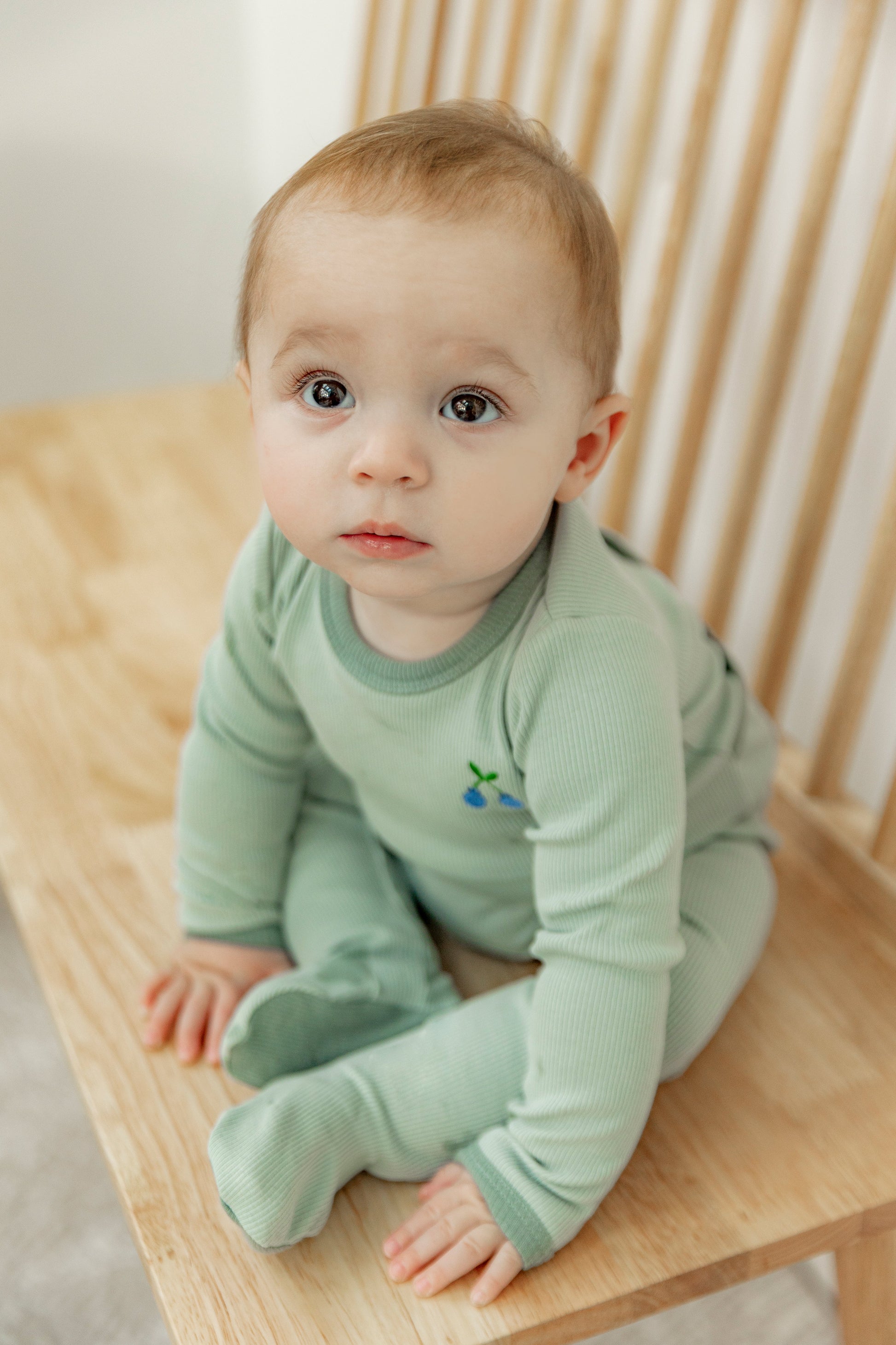 Cherry Print Rib Onesie