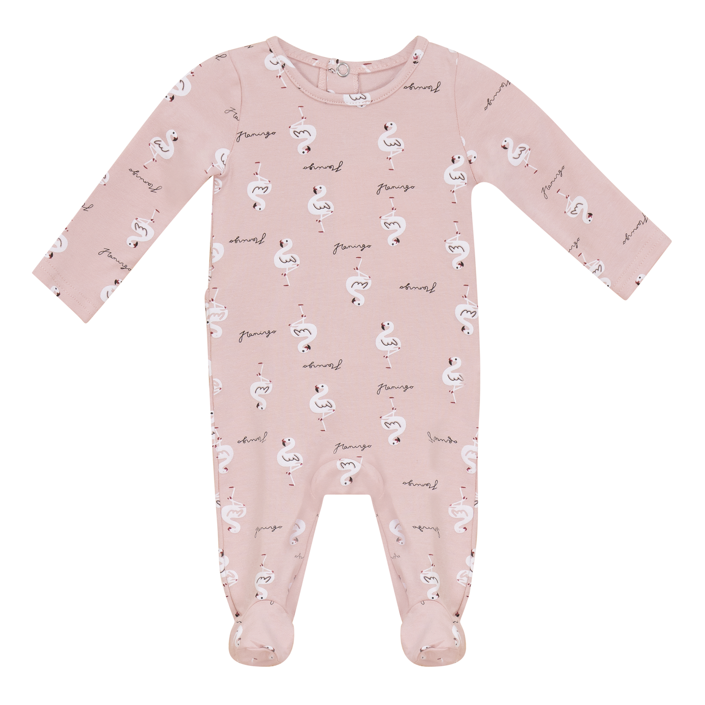 Flamingo Print Onesie Pink