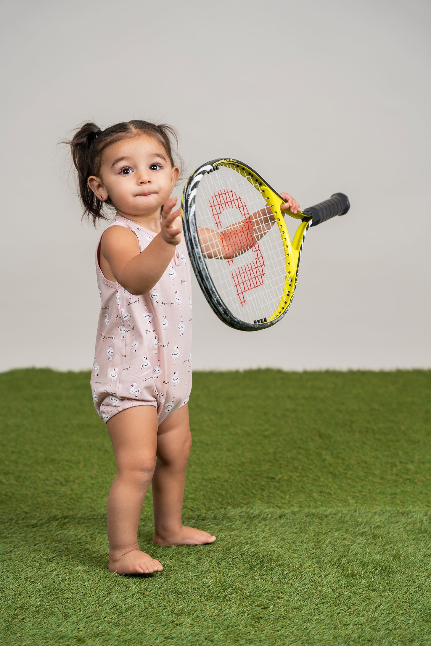 Flamingo Print Romper
