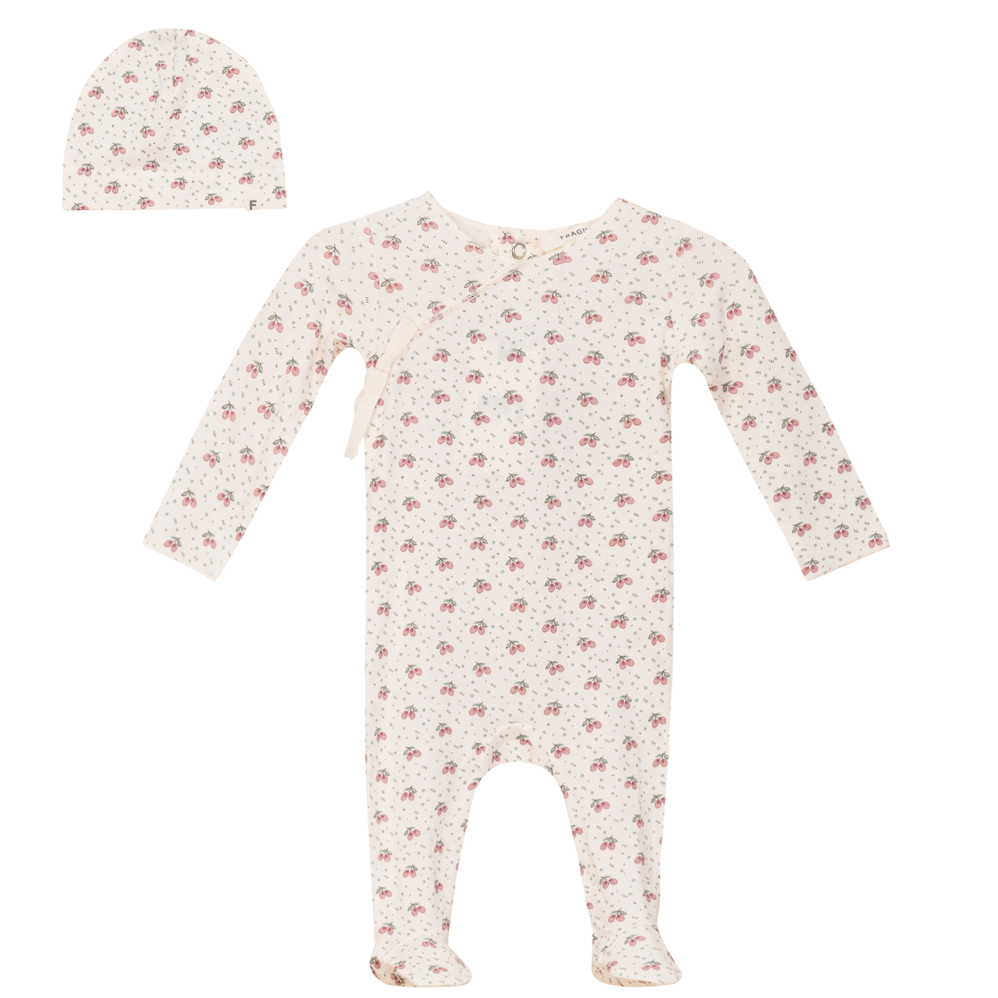 Fruit Print Onesie Set Mauve