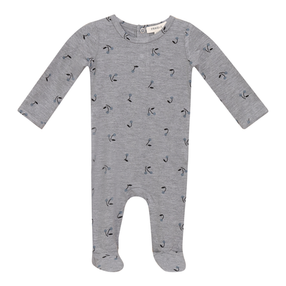 Cherry Print Onesie Grey Mix