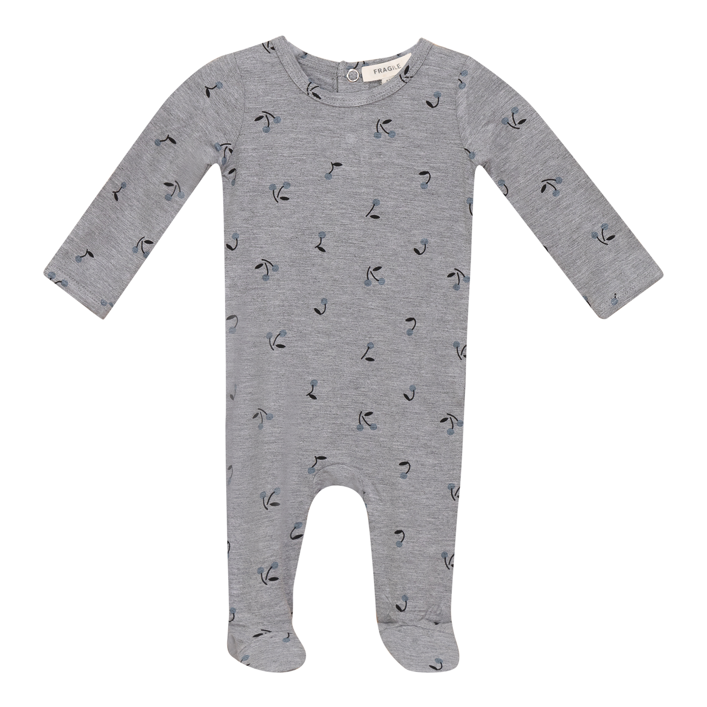 Cherry Print Onesie Grey Mix
