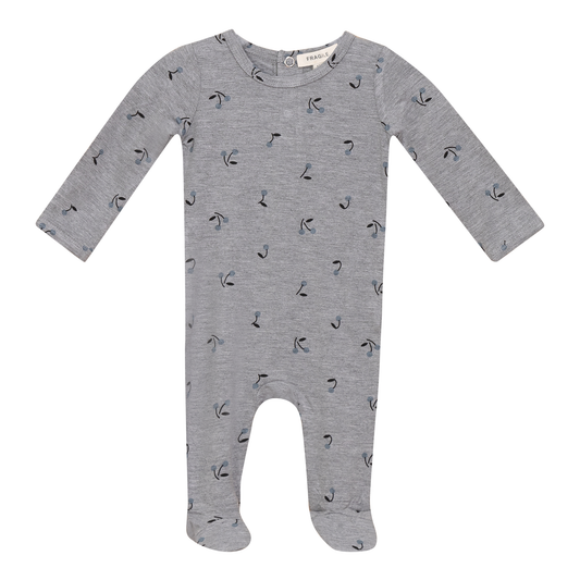 Cherry Print Onesie Grey Mix