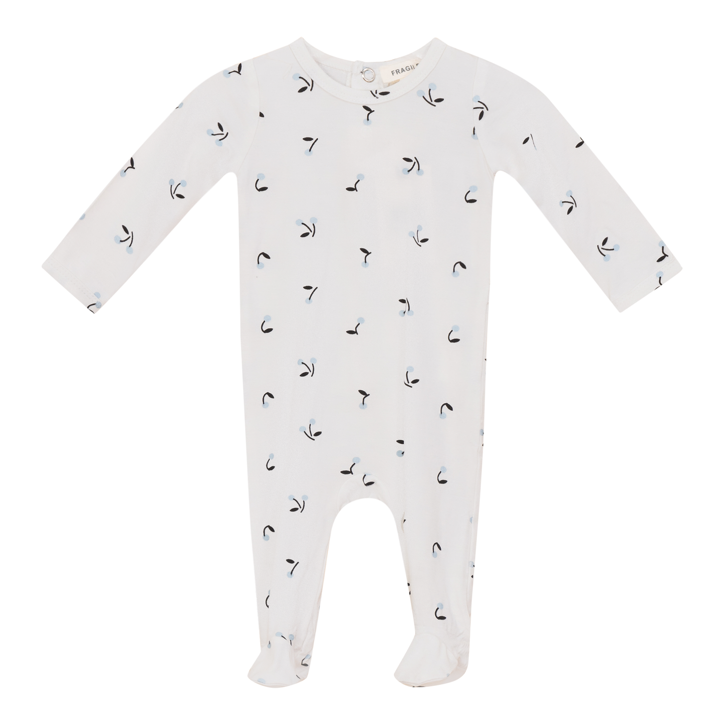 Cherry Print Onesie White