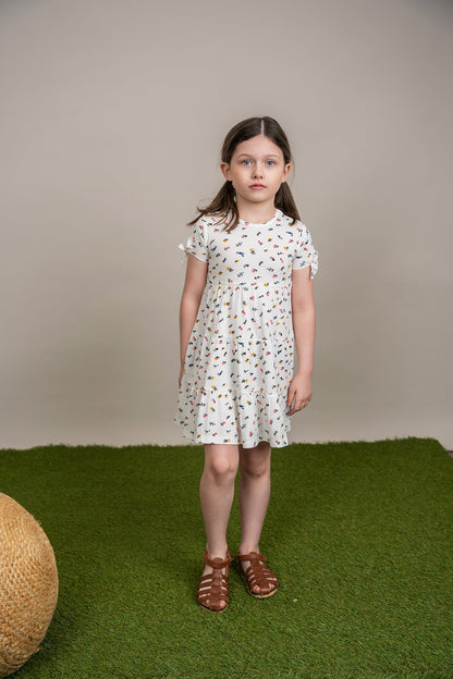 Multi Flower Print Dress