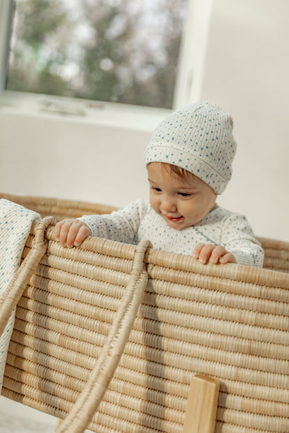 Flower and Dot Print Onesie Set