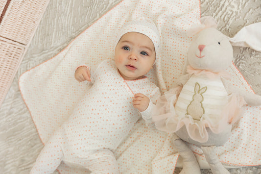 Flower and Dot Print Blanket
