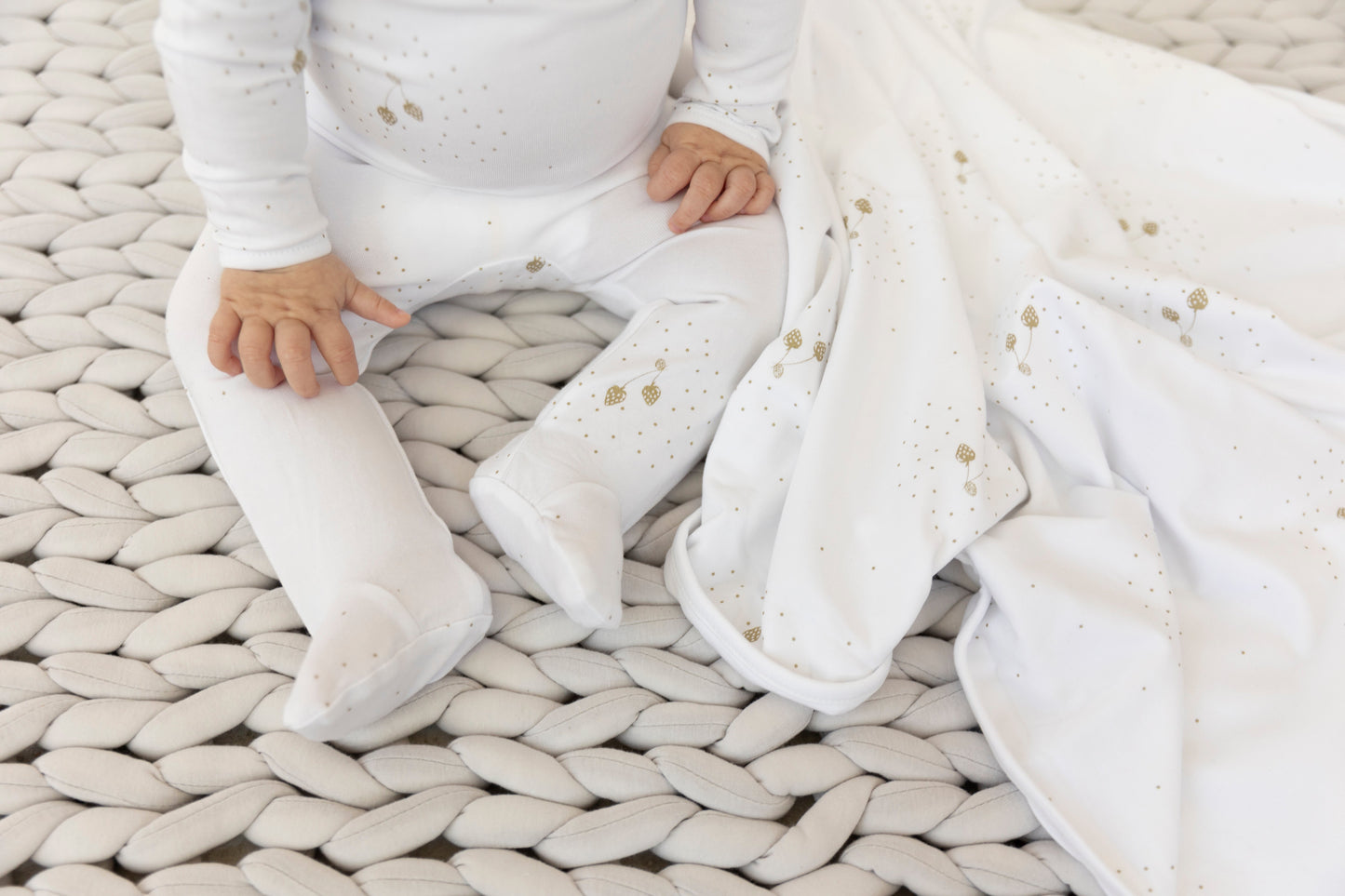 Strawberry and Dot Print Blanket