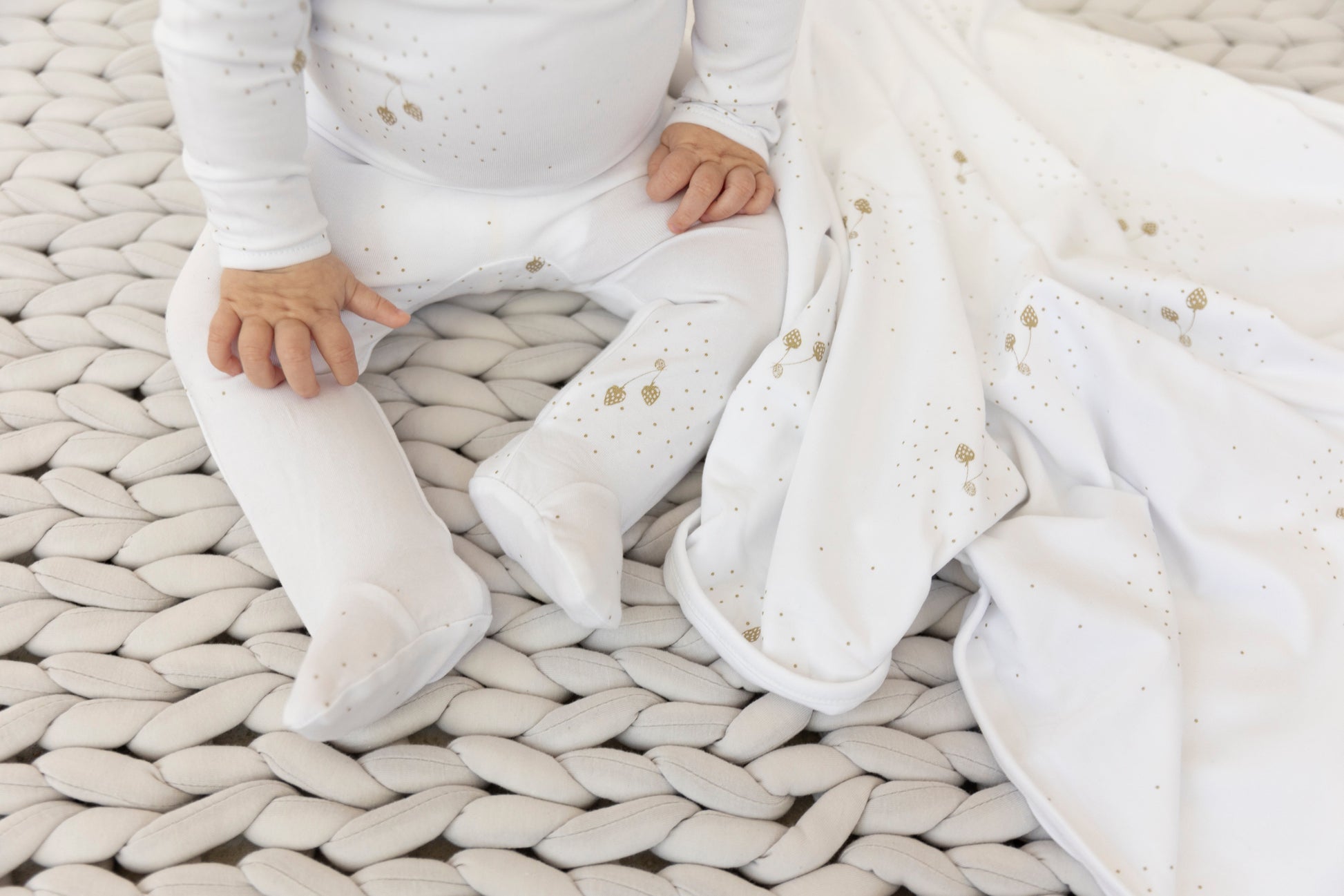 Strawberry and Dot Print Blanket