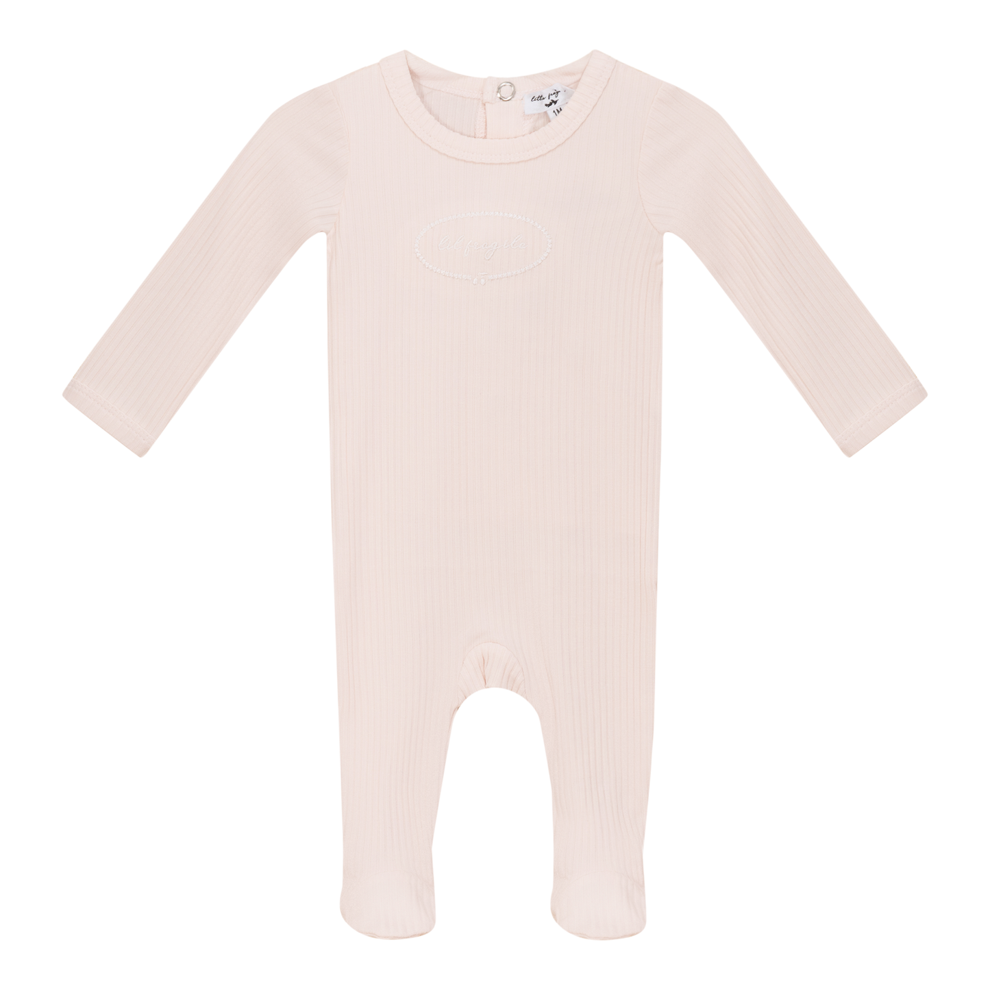 Little Fragile Onesie Powder Pink