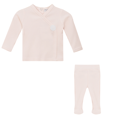 Wrap Ribbed 2Pc Set Powder Pink