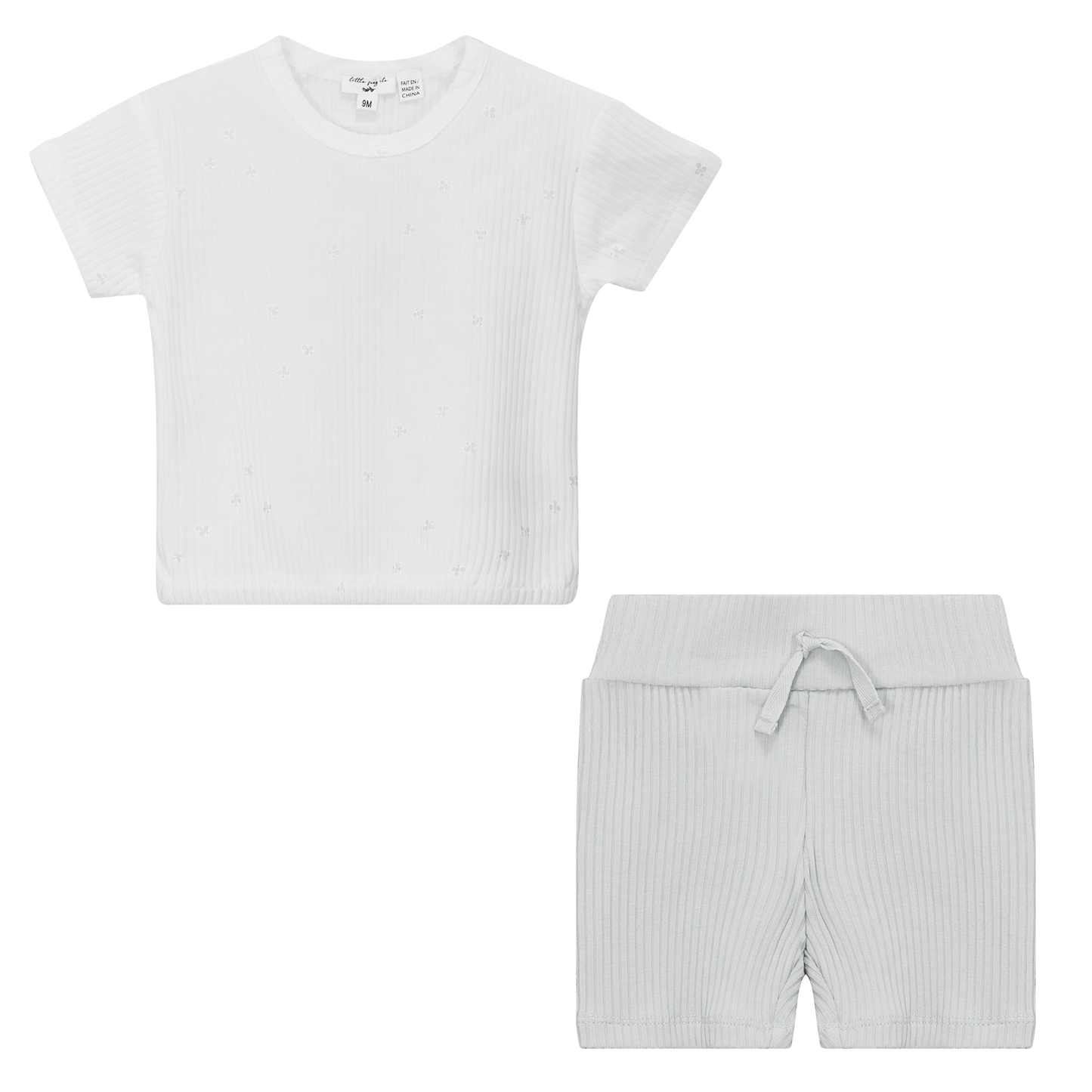 Clover Print Shorts Set Skylight