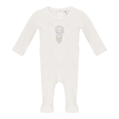 Air Balloon Print Onesie White