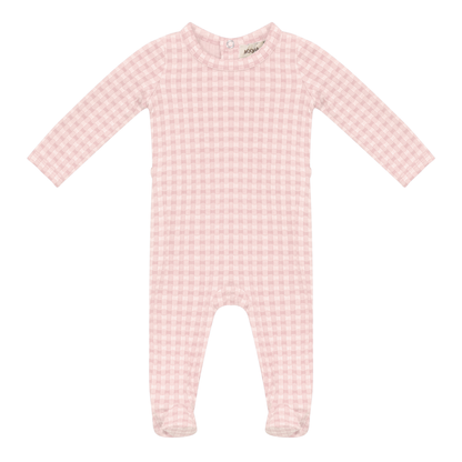 Plaid Stretch Onesie Pink 3 Months