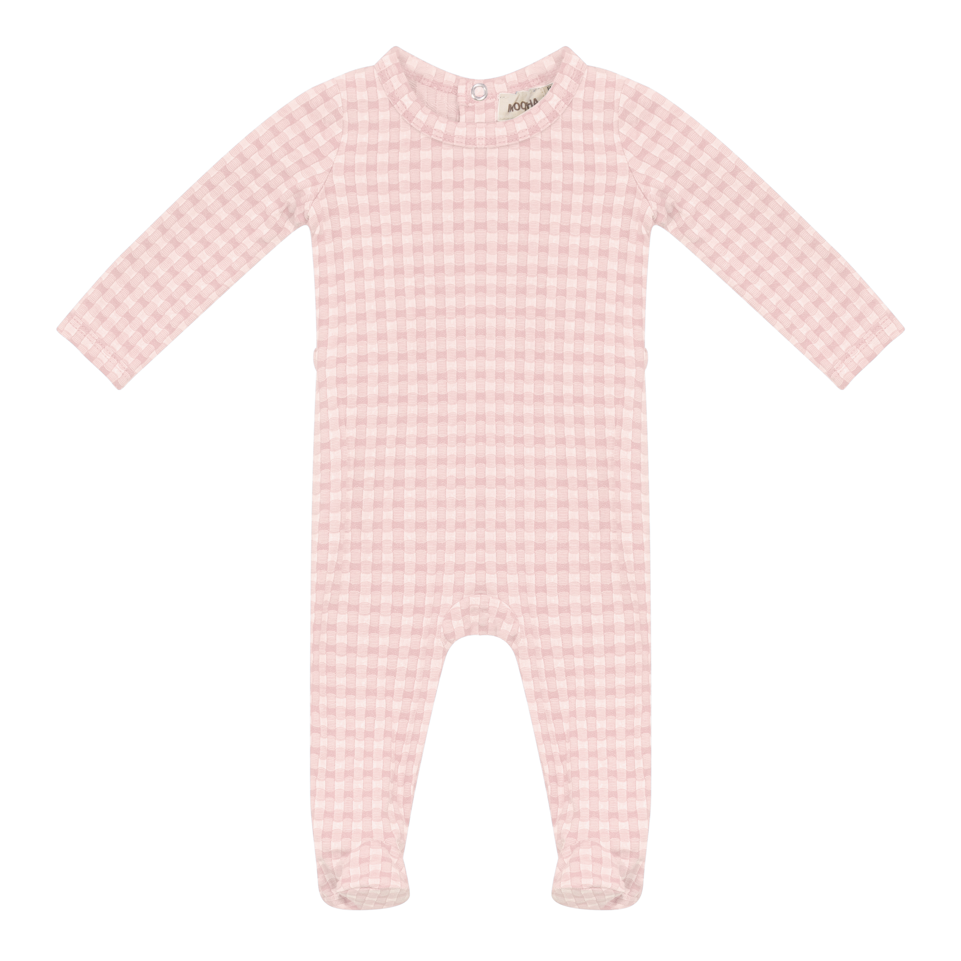 Plaid Stretch Onesie Pink 3 Months