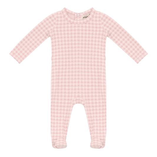 Plaid Stretch Onesie Pink 3 Months