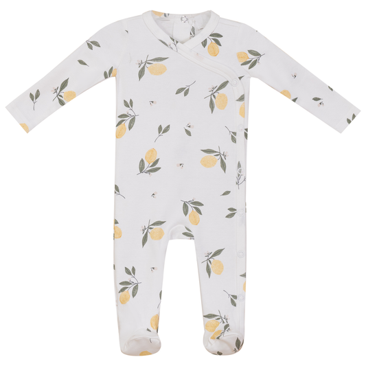 Pastel Print Onesie White Yellow