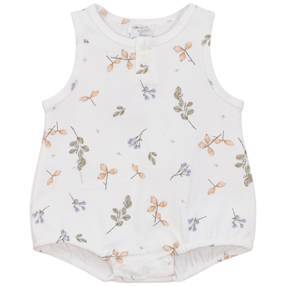 Pastel Print Romper White Sage