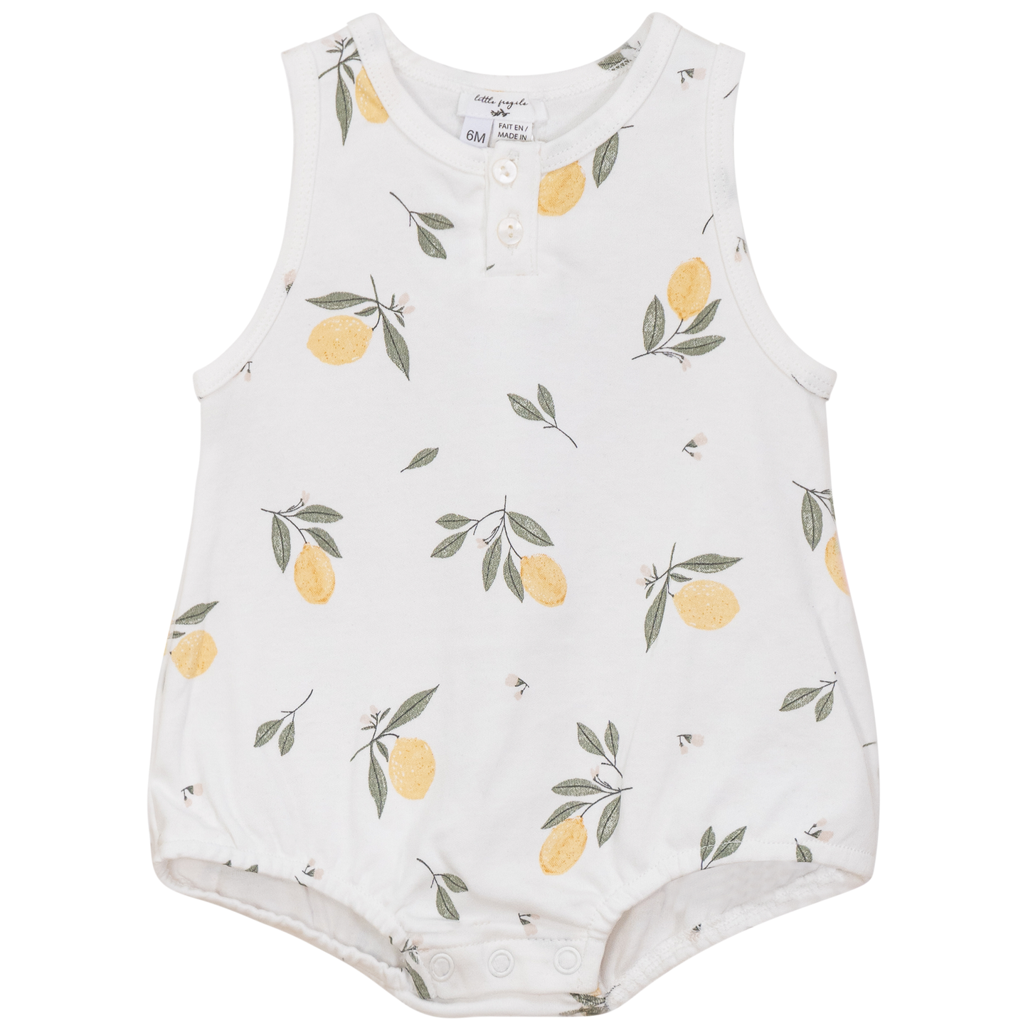 Pastel Print Romper White Yellow