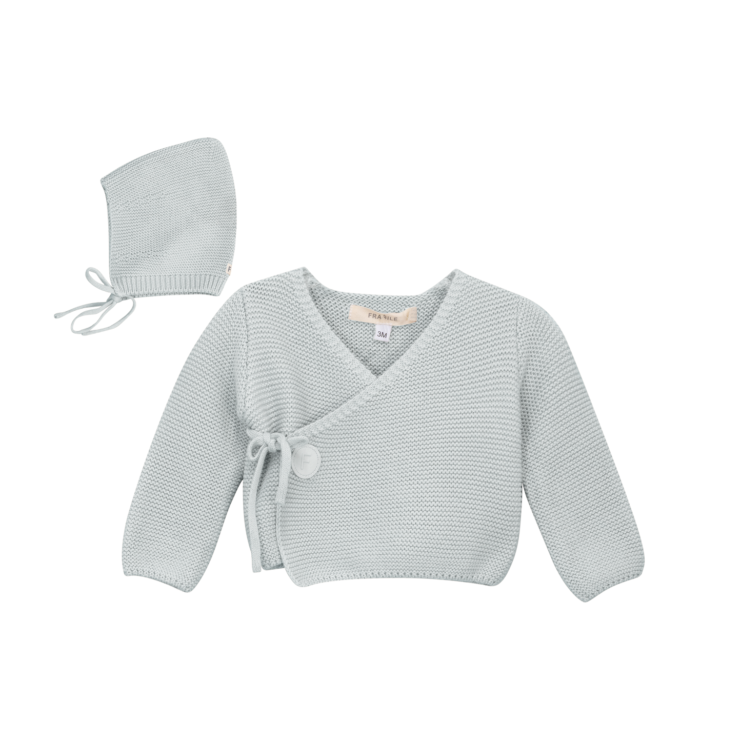 Garter Knit Cardigan Set Skylight