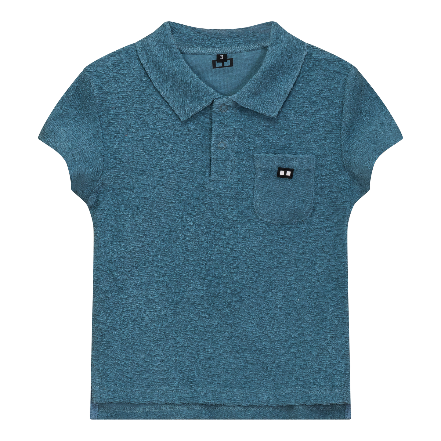 Textured Terry Polo Shadow Blue