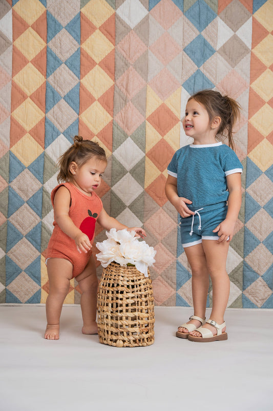 Textured Terry Romper