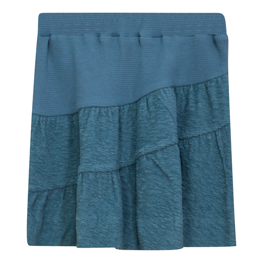 Textured Terry Skirt Shadow Blue