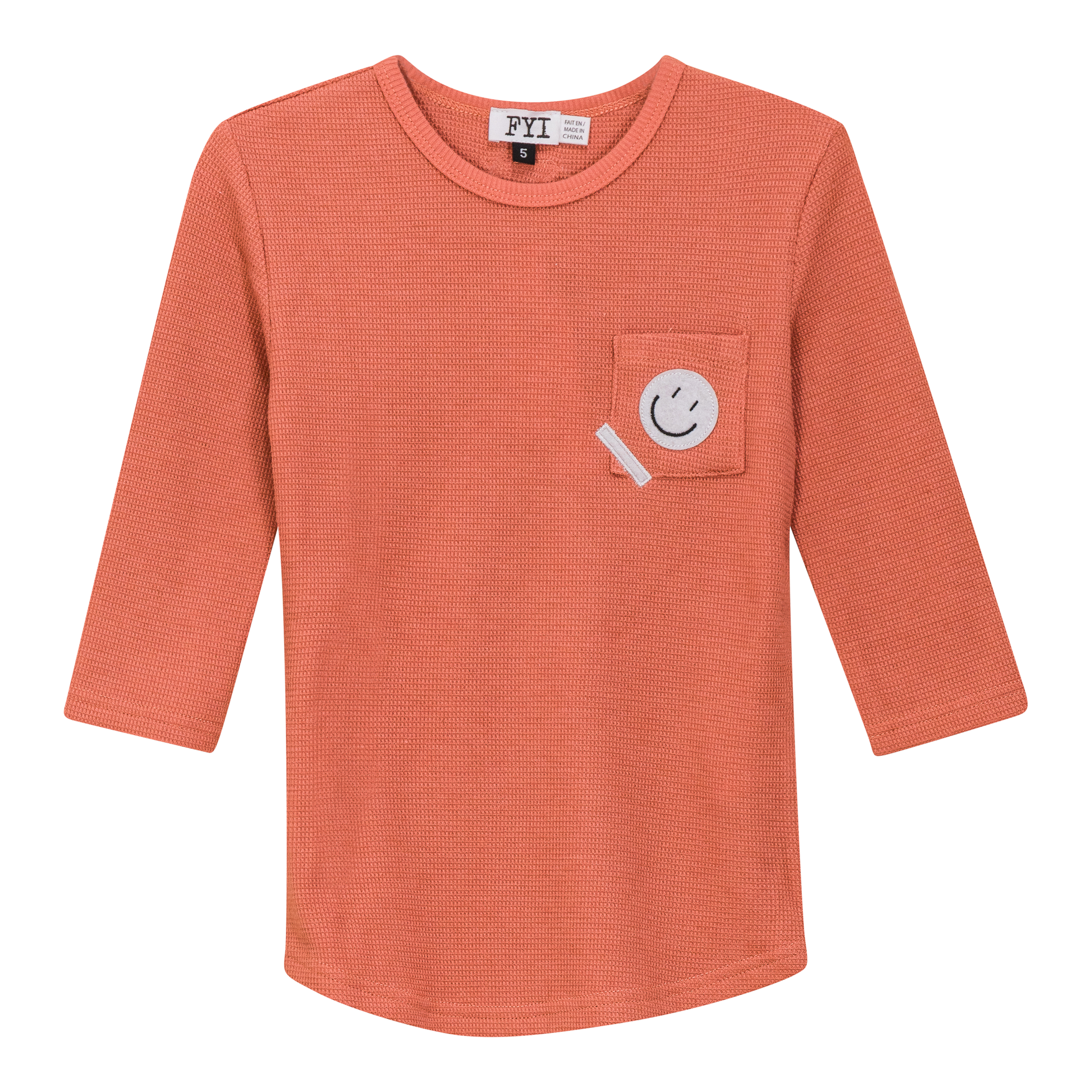 Square Textured Top Ginger