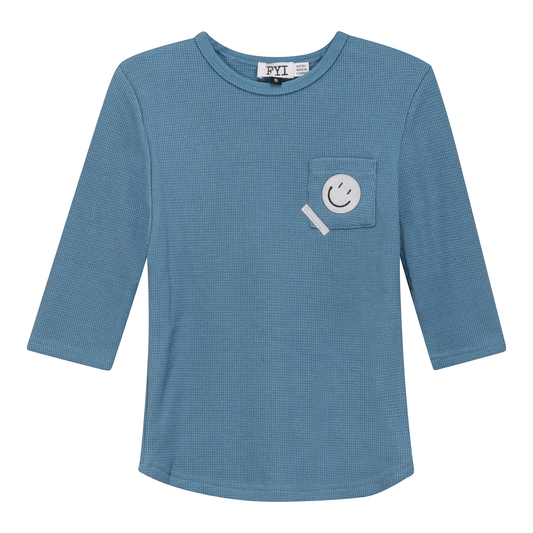 Square Textured Top Shadow Blue