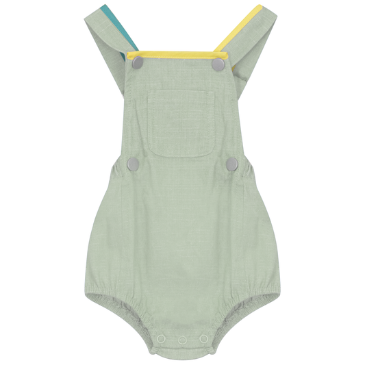 Woven Denim Overall Sage