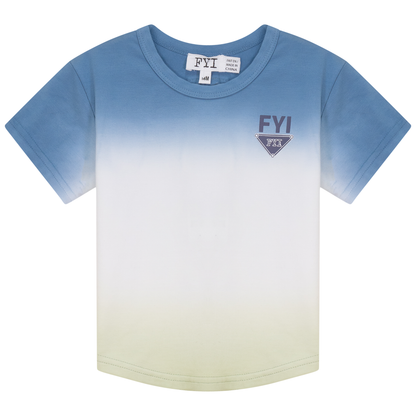 Dip Dye Tshirt Light Denim White Sage