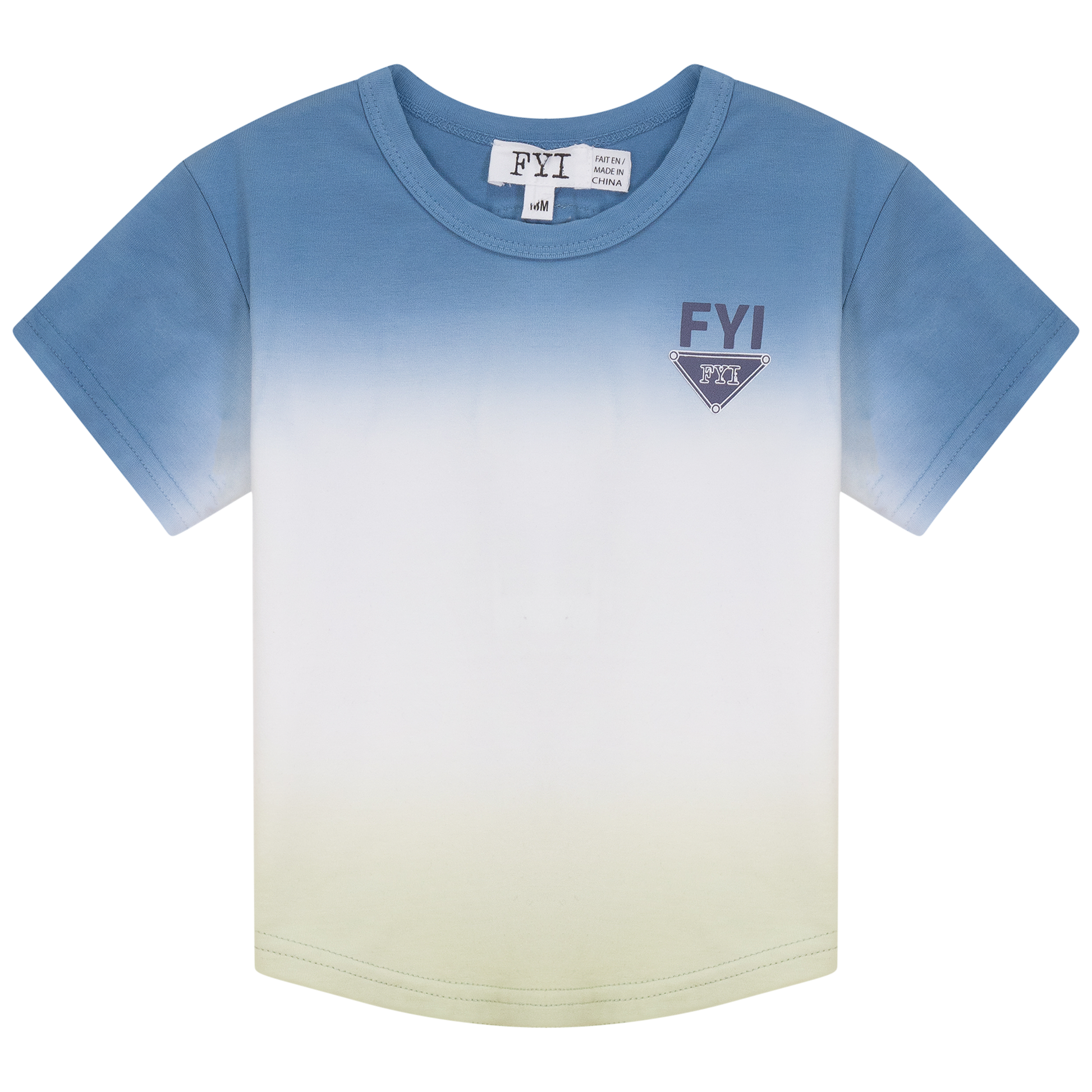 Dip Dye Tshirt Light Denim White Sage