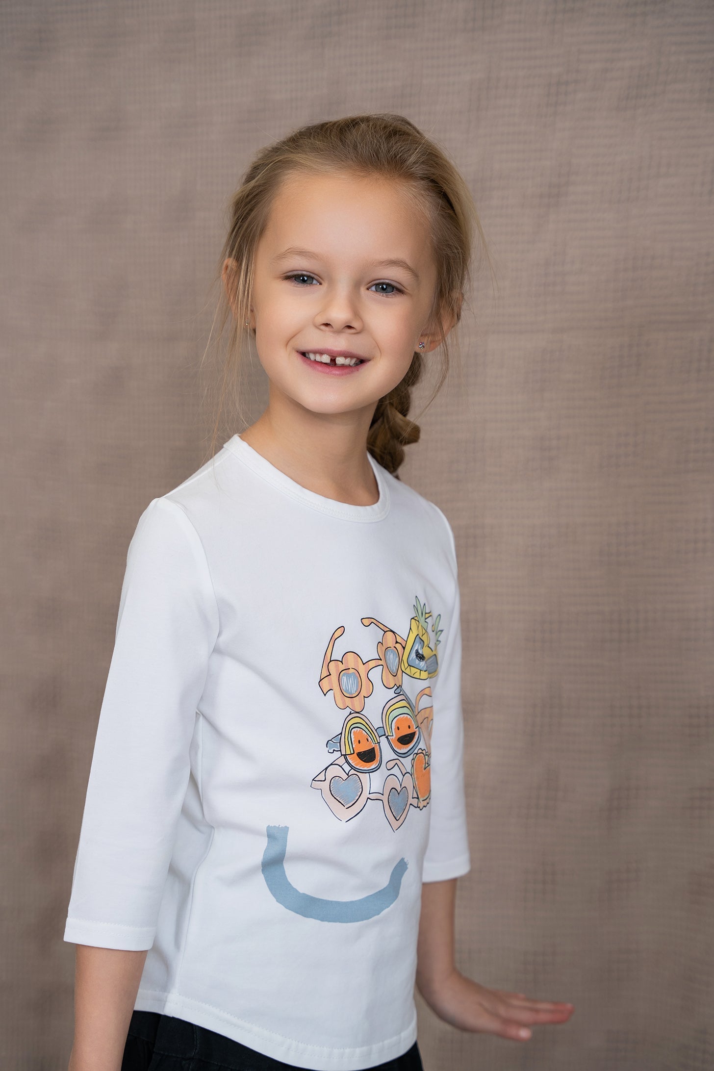 Smiley Sunglasses Print Tshirt