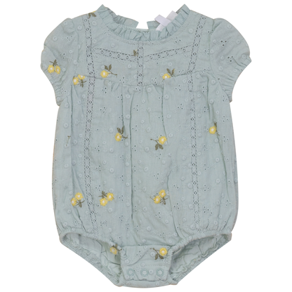 Flower Embroidered Bubble Mint