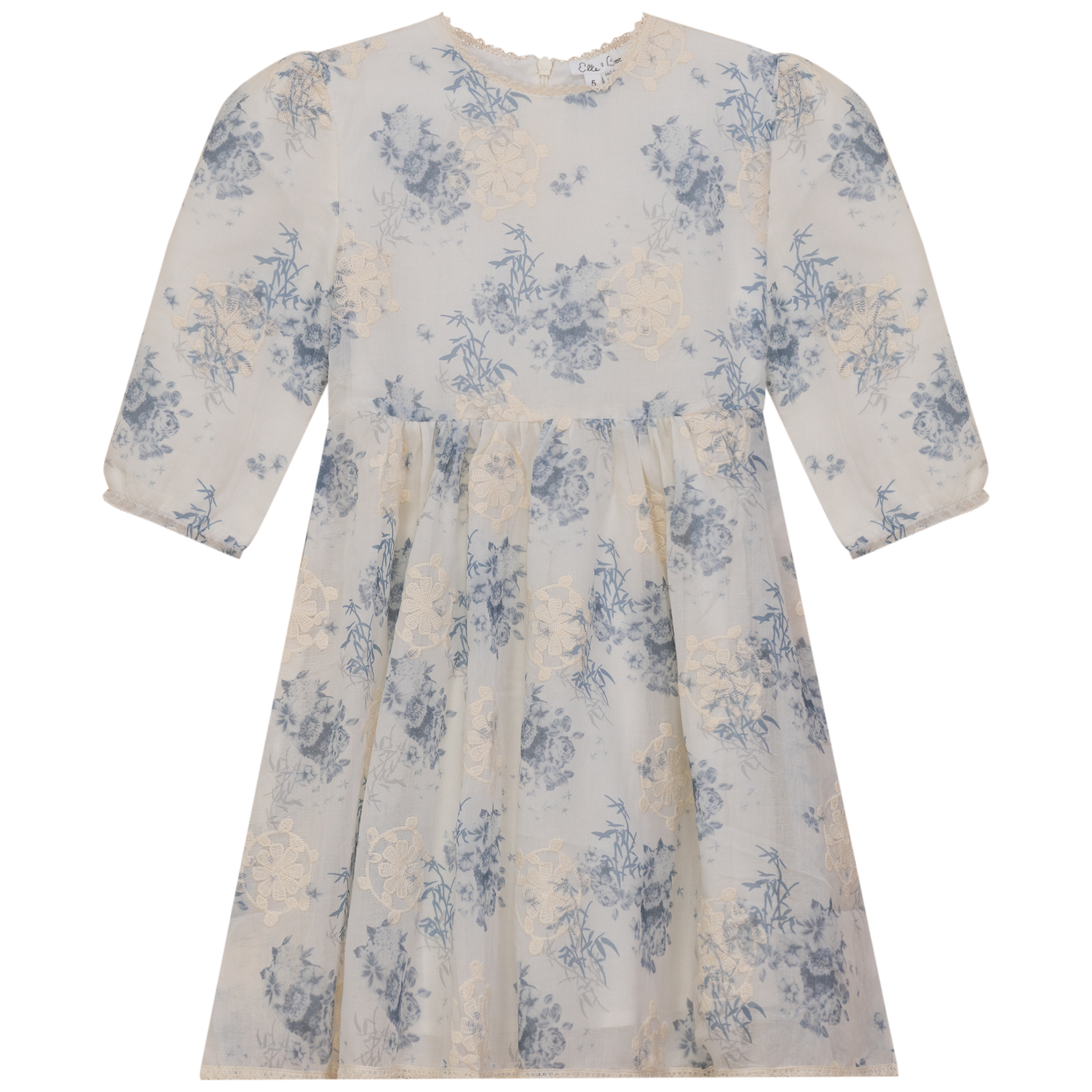 Woven Flower Embroidered Dress